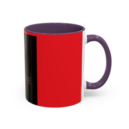 Redd Rose Coffee Mug – Black & Red 11/15oz Accent Mug with Gold Rose Logo