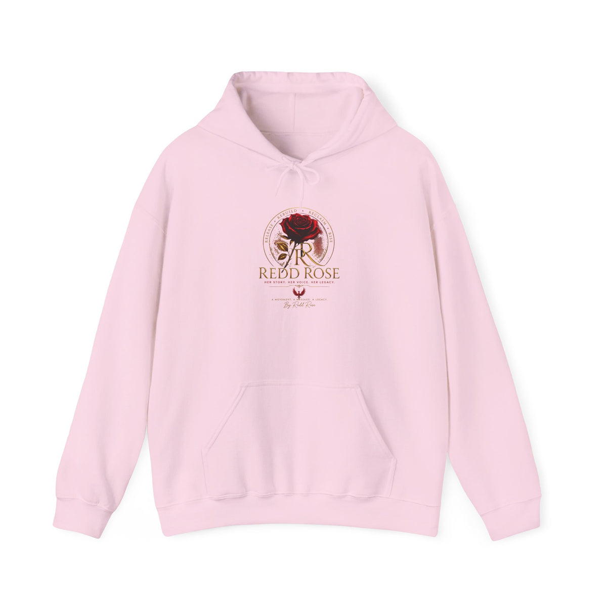 Red Rose Vintage Logo Hoodie — Floral Emblem Pullover for Rose Lovers