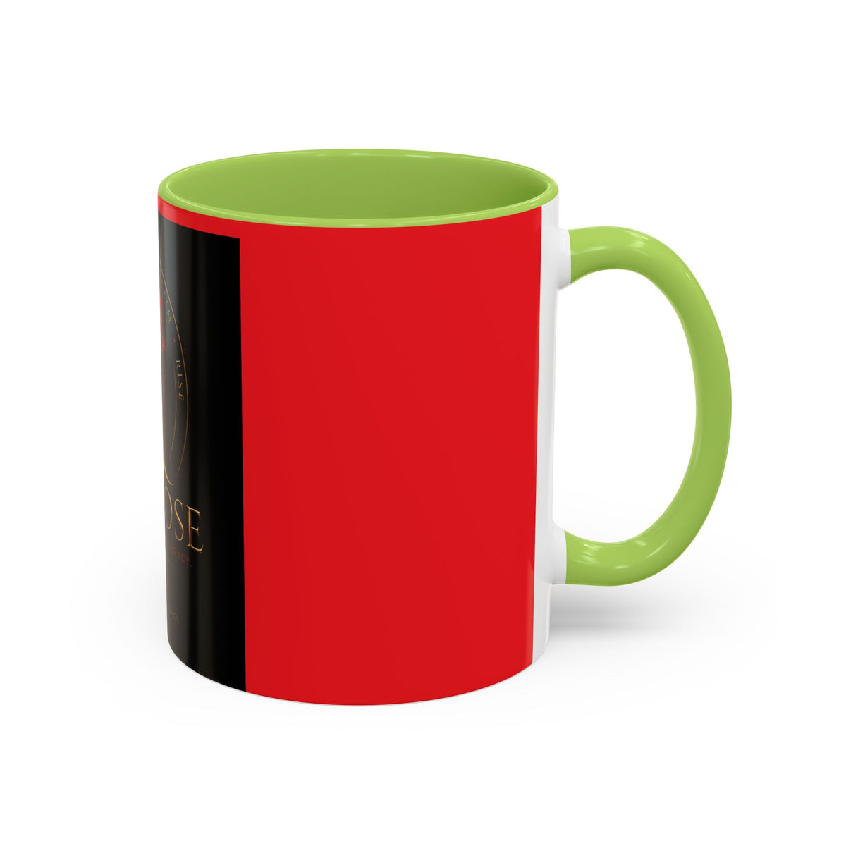 Redd Rose Coffee Mug – Black & Red 11/15oz Accent Mug with Gold Rose Logo
