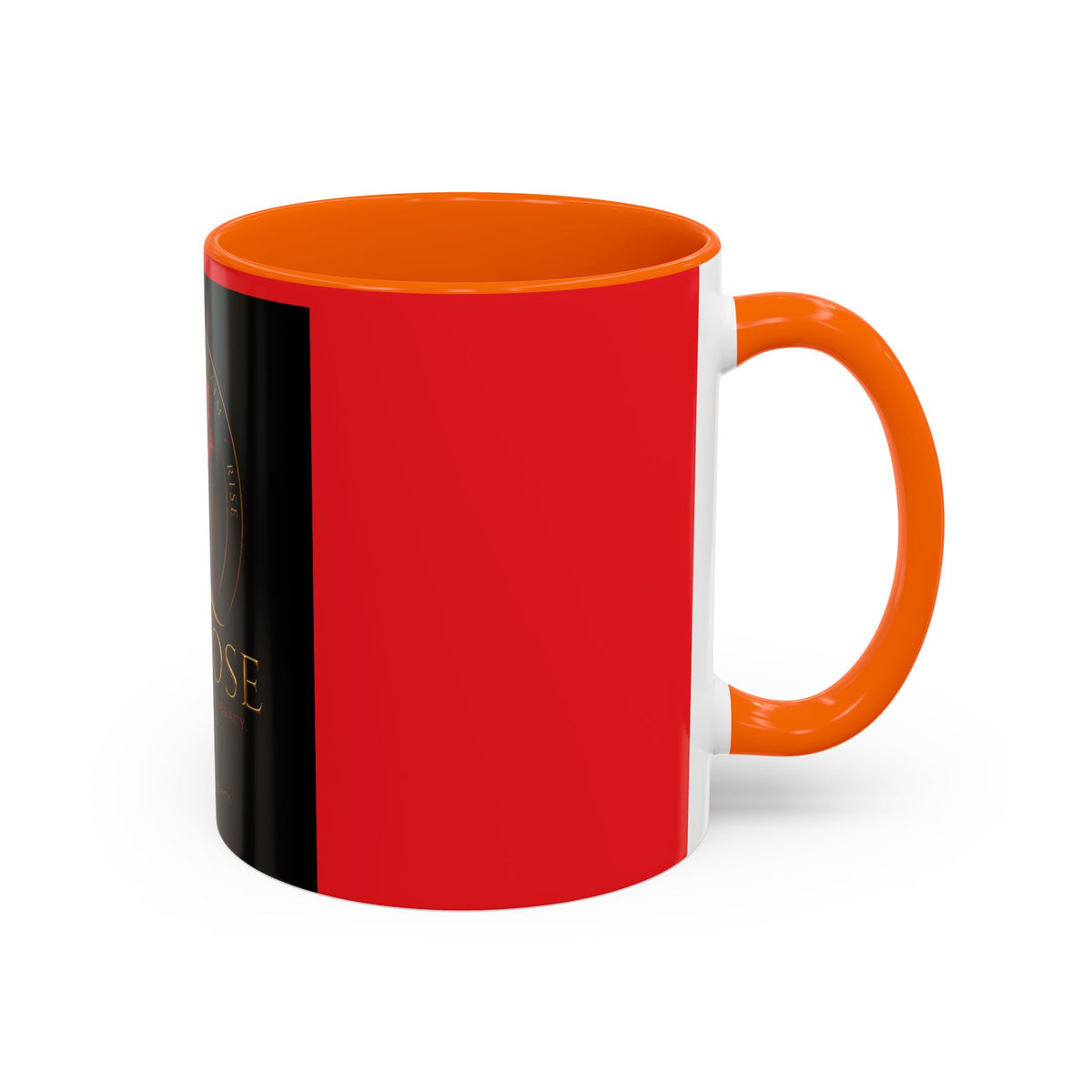 Redd Rose Coffee Mug – Black & Red 11/15oz Accent Mug with Gold Rose Logo