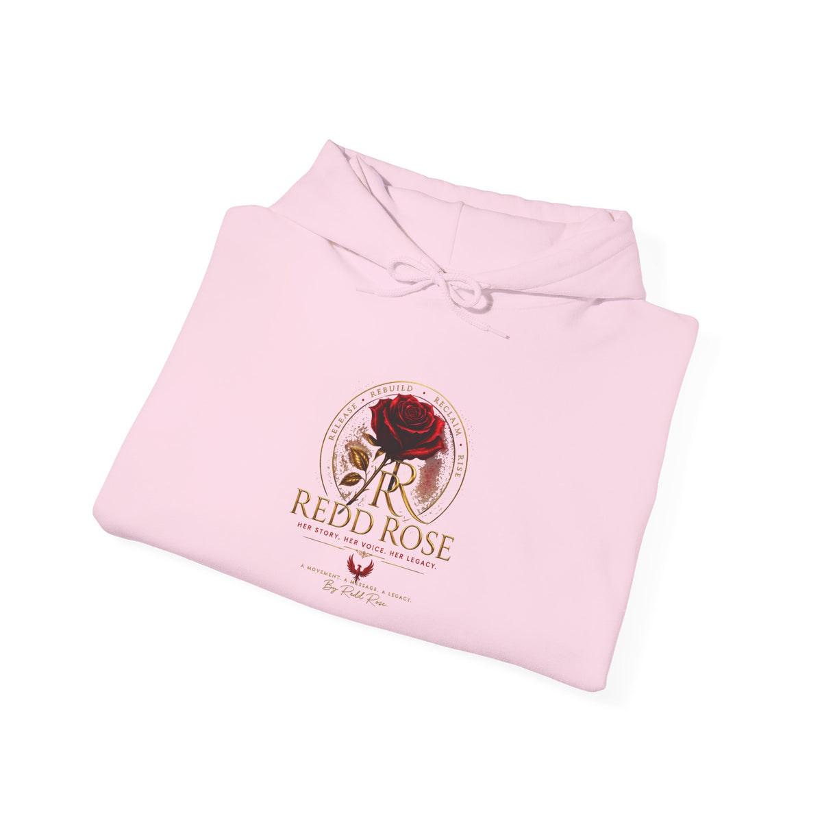 Red Rose Vintage Logo Hoodie — Floral Emblem Pullover for Rose Lovers