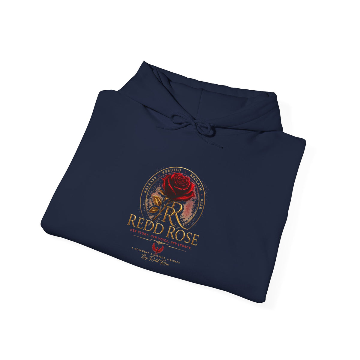Red Rose Vintage Logo Hoodie — Floral Emblem Pullover for Rose Lovers
