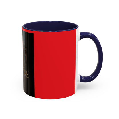 Redd Rose Coffee Mug – Black & Red 11/15oz Accent Mug with Gold Rose Logo