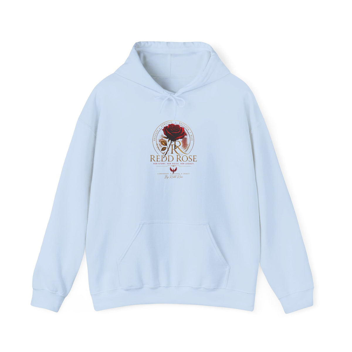Red Rose Vintage Logo Hoodie — Floral Emblem Pullover for Rose Lovers