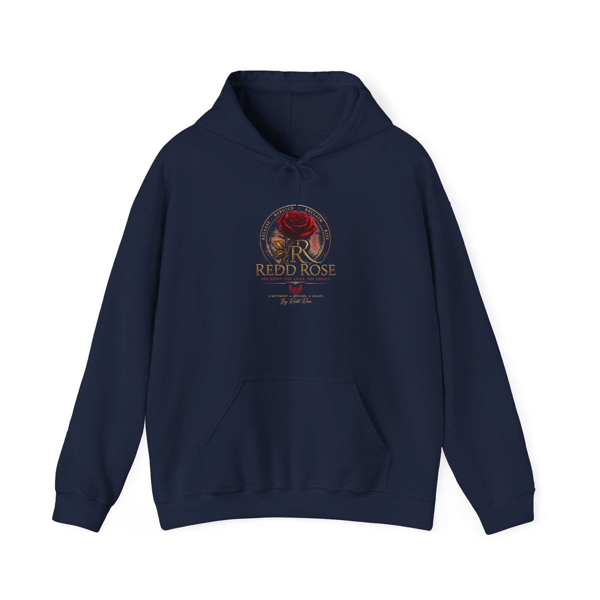 Red Rose Vintage Logo Hoodie — Floral Emblem Pullover for Rose Lovers