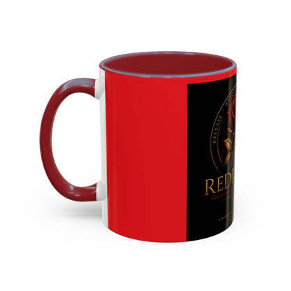 Redd Rose Coffee Mug – Black & Red 11/15oz Accent Mug with Gold Rose Logo