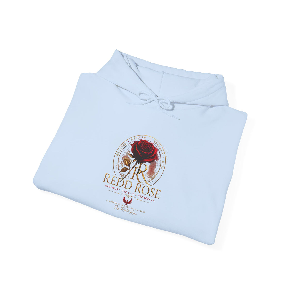 Red Rose Vintage Logo Hoodie — Floral Emblem Pullover for Rose Lovers