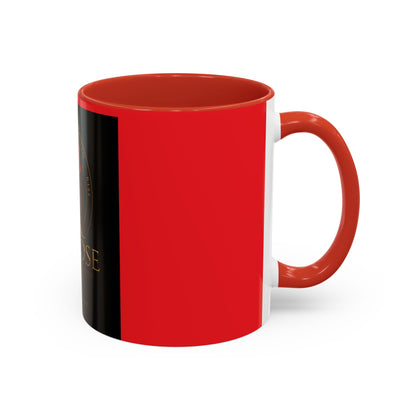 Redd Rose Coffee Mug – Black & Red 11/15oz Accent Mug with Gold Rose Logo